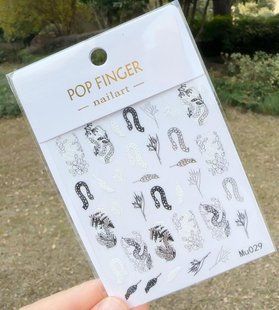 Наклейка Pop Finger Mu029 Silver