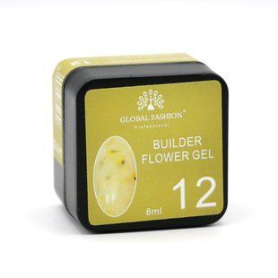 Global Fashion Builder Flower Gel, 12, 8 мл &mdash; гель для дизайну із сухоцвітами