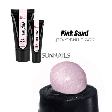 Nails Molekula Poly gel, 06, Pink Sand, 30 мл &mdash; полігель для нарощення нігтів в тюбику, рожевий пісок