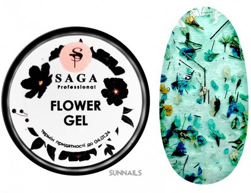 SAGA Professional Flower Fairy Gel, 10, 5 г — гель для дизайну із сухоцвітами