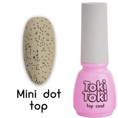 Toki-Toki Top Mini Dot, 5 мл — топ для гель-лаку без липкого шару з крапками