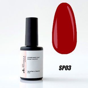 Nails Molekula Cover Base SP03, Red Pomegranate, 12 мл &mdash; кольорова база для гель-лаку, червоний гранат
