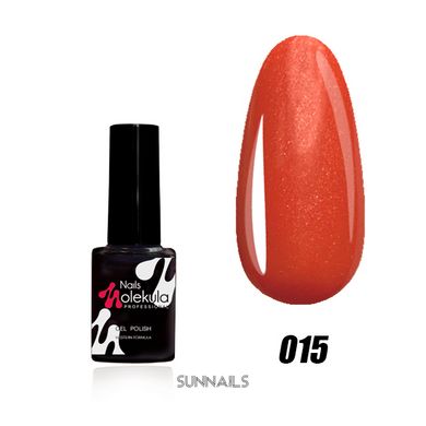 Nails Molekula Gel polish 015, 6 мл — гель-лак для нігтів, персиковий перламутр