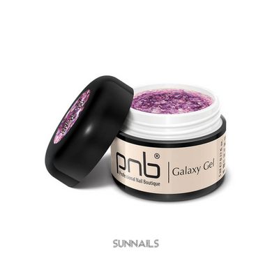 PNB Galaxy Gel, 01, 5 мл — гель для дизайну нігтів з глітером