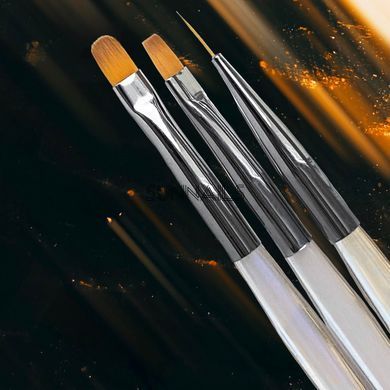 NAILSOFTHENIGHT Nail Art Brush &mdash; набір пензликів: лайнер 10 мм, квадрат, овал