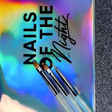 NAILSOFTHENIGHT Nail Art Brush &mdash; набір пензликів: лайнер 10 мм, квадрат, овал