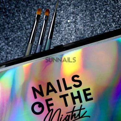 NAILSOFTHENIGHT Nail Art Brush &mdash; набір пензликів: лайнер 10 мм, квадрат, овал