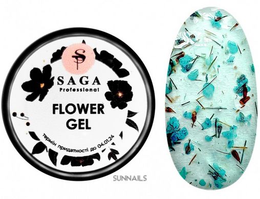 SAGA Professional Flower Fairy Gel, 11, 5 г — гель для дизайну із сухоцвітами