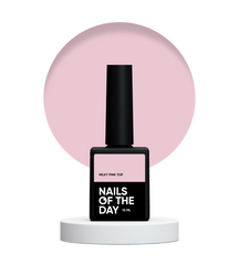 NAILSOFTHEDAY Milky pink top, 10 мл — молочно-рожевий топ без липкого шару для нігтів