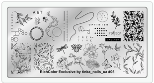 Пластина для стемпінгу RichColor Exclusive by tinka_nails_ua 05