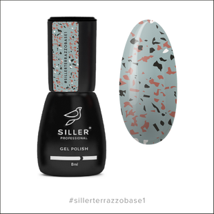 Siller Terrazzo Base, 01, 8 мл &mdash; база для гель-лаку з поталлю