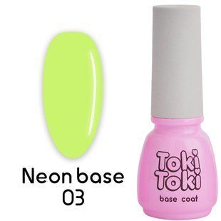 Toki-Toki Neon Base, 03, 5 мл &mdash; кольорова неонова база для гель-лаку