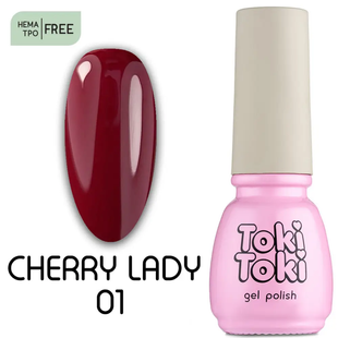 Toki-Toki Gel polish, Cherry Lady, CL01, 5 мл &mdash; гель-лак для нігтів