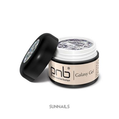 PNB Galaxy Gel, 02, 5 мл — гель для дизайну нігтів з глітером