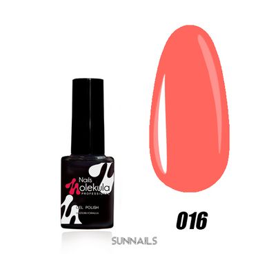 Nails Molekula Gel polish 016, 6 мл — гель-лак для нігтів, персиковий