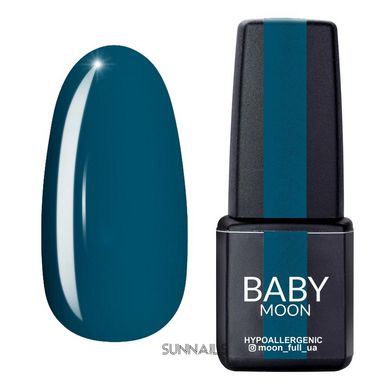 Baby Moon Gel polish Cold Ocean, 06, 6 мл — гель-лак для нігтів, димчастий темно-блакитний