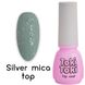 Toki-Toki Silver Mica Top, 5 мл — топ для гель-лаку без липкого шару з срібним шимером