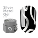 NEW Valeri Metal Gel, Silver, 5 мл &mdash; металізована гель-фарба, срібло