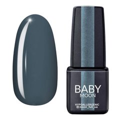 Baby Moon Gel polish Cold Ocean, 07, 6 мл — гель-лак для нігтів, сіра емаль