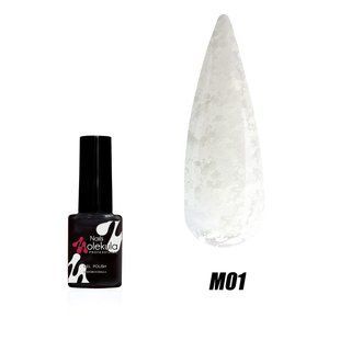 Nails Molekula Gel polish Marshmellow, M01, 6 мл &mdash; гель-лак для нігтів з пластівцями