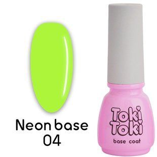 Toki-Toki Neon Base, 04, 5 мл &mdash; кольорова неонова база для гель-лаку