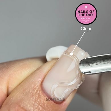 NAILSOFTHEDAY Gum Gel, Love is, Clear, 15 г — прозорий гель-жуйка для створення об’ємних дизайнів на нігтях