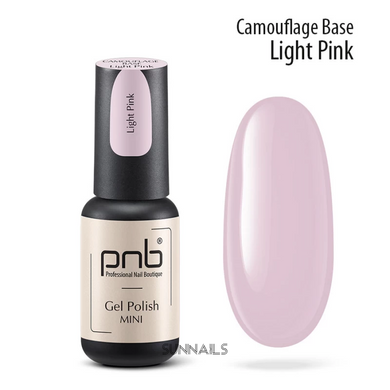 PNB Camouflage Base, Light Pink, 4 мл — камуфлююча база для гель-лаку