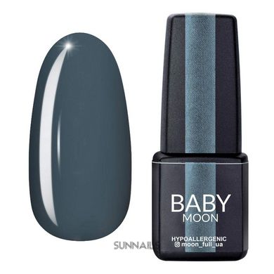 Baby Moon Gel polish Cold Ocean, 07, 6 мл — гель-лак для нігтів, сіра емаль