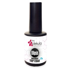 Nails Molekula Top Ellipsis, 12 мл — топ для гель-лаку з чорними крихтами