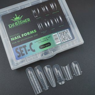 Верхні форми для нарощення нігтів Designer Professional, Set C, 144 шт/уп