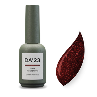 DA&rsquo;23 Gel Polish Love [kokhannya], 14 мл &mdash; гель-лак для нігтів, чуттєво-червоний з дрібним гарним блиском