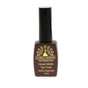Global Fashion Matte Top Velvet, 12 мл &mdash; Матовий топ для гель-лаку без липкого шару