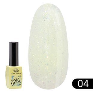 Global Fashion Opal Rubber Base, 04, 8 мл &mdash; каучукова база для гель-лаку опал