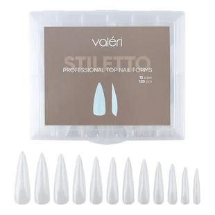 NEW Valeri верхні форми для нарощування нігтів Professional Top Nail Forms, Stiletto, 120 шт