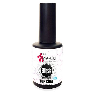 Nails Molekula Top Ellipsis, 12 мл — топ для гель-лаку з чорними крихтами