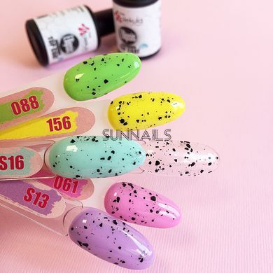 Nails Molekula Top Ellipsis, 12 мл &mdash; топ для гель-лаку з чорними крихтами