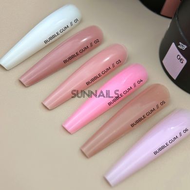 Siller Gel gum Bubble Gum 01, 15 мл &mdash; гель для нарощення нігтів без липкості в баночці