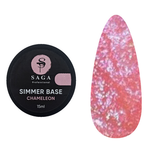 SAGA Professional Base Shimmer Chameleon, 02, 15 мл &mdash; база для гель-лаку з шимером з ефектом хамелеон