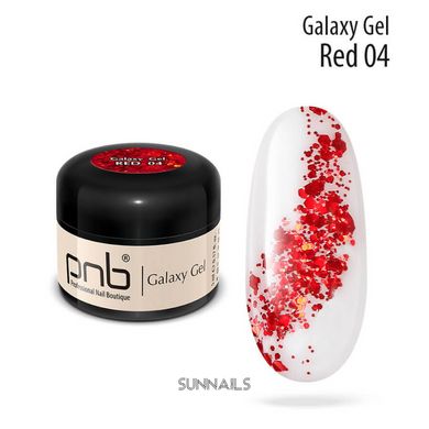 PNB Galaxy Gel, 04, 5 мл — гель для дизайну нігтів з глітером