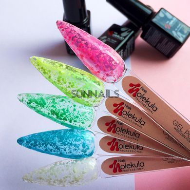 Nails Molekula Gel polish Marshmellow, M02, 6 мл &mdash; гель-лак для нігтів з пластівцями