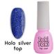 Toki-Toki Top Holo Silver, 5 мл — світловідбивний топ для гель-лаку без липкого шару