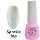 Toki-Toki Top Sparkle, 5 мл — топ для гель-лаку без липкого шару з голографічними шестигранниками