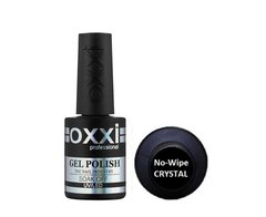 OXXI Top Crystal, No UV-filters, No Wipe, 10 мл — прозорий топ для гель-лаку без УФ фільтрів, без липкого шару