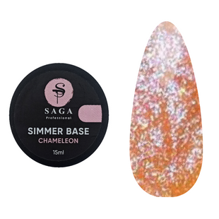 SAGA Professional Base Shimmer Chameleon, 03, 15 мл &mdash; база для гель-лаку з шимером з ефектом хамелеон