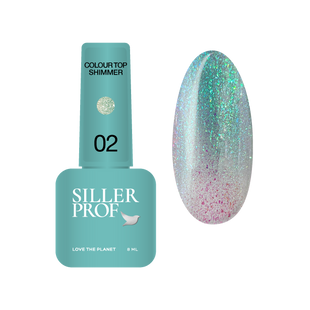 Siller Colour Top Shimmer, 02, 8 мл &mdash; камуфлюючий топ із блискітками