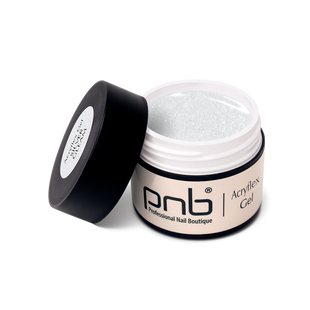 PNB Acryflex Gel, Silver Gleam, 5 мл &mdash; рідкий акригель для нарощення нігтів