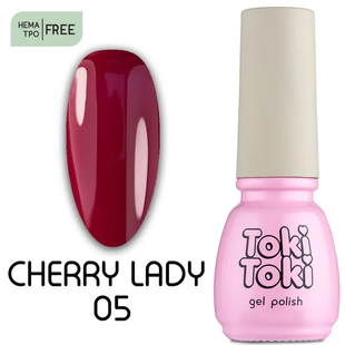 Toki-Toki Gel polish, Cherry Lady, CL05, 5 мл &mdash; гель-лак для нігтів