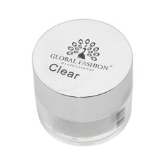 Global Fashion Acrylic Powder, прозора, 15 гр — акрилова пудра для зміцнення нігтів