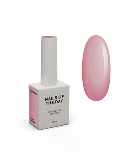 NAILSOFTHEDAY Cover Base New Formula Light Pigment, 46, 10 мл &mdash; легкопігментоване напівпрозоре припилено-рожеве базове покриття