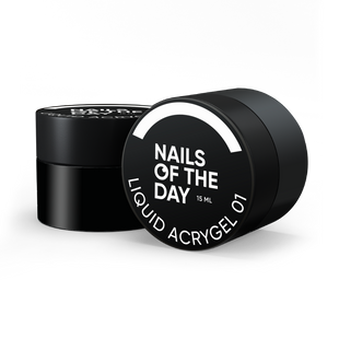 NAILSOFTHEDAY Liquid Acrygel, 01, 15 мл &mdash; рідкий акригель нової формули для нігтів, молочно&ndash;білий